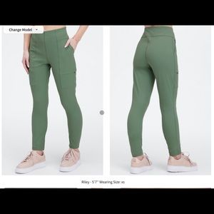 Smoke Green Brand New Fabletics Cargo Hybrid Pants